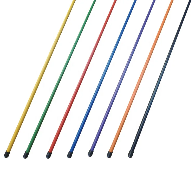 Customizable Rhythmic Gymnastics Colorful Ribbon Stick - Capped End 50 56 60cm