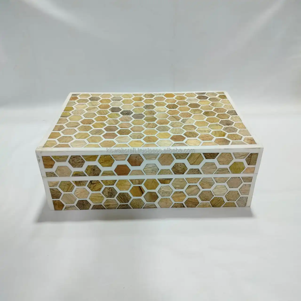 Wholesale Keepsake jewelry organizer Handmade Bone inlay Multi Color Geometric Pattern Storage box Table & Home Decor