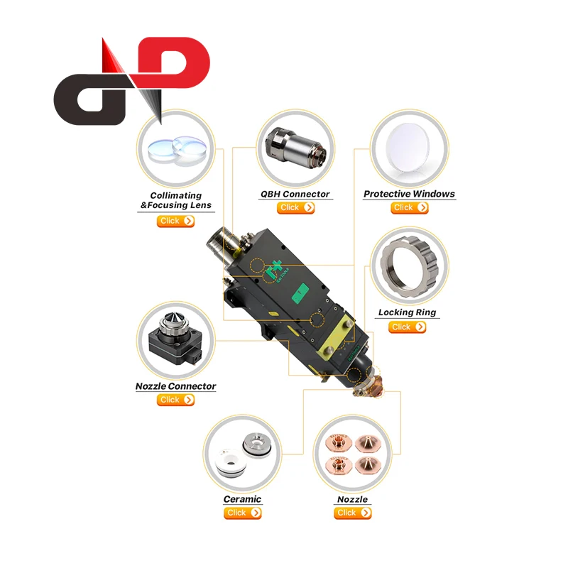 Raytools BM06K 6000W Automatic Focus 3D Fiber Laser Cutting Head Industry Laser Equipment Parts for Metal Cutting