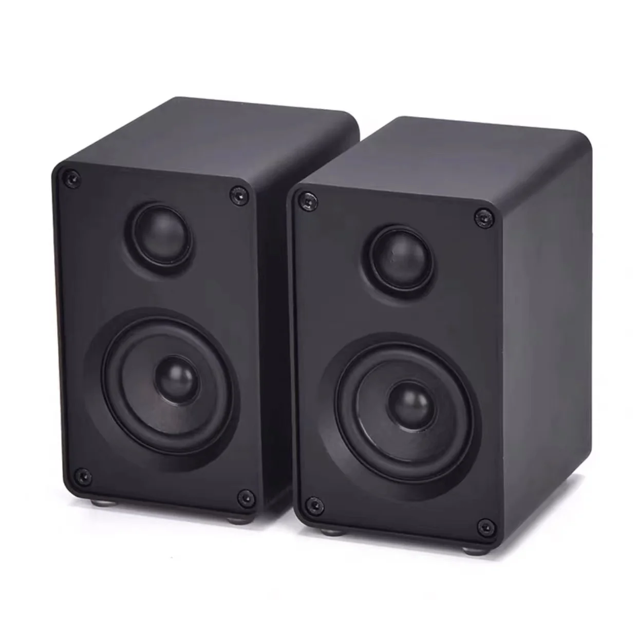 1 Set professional monitor speakers 2.5 inch desktop home recording music game movie audio sound equipment studio with amplifier