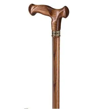 Luxury Wooden Walking Cane with Brass Handle – Antique-Inspired Royal Design, Durable and Stylish Walking Stick for Gifting