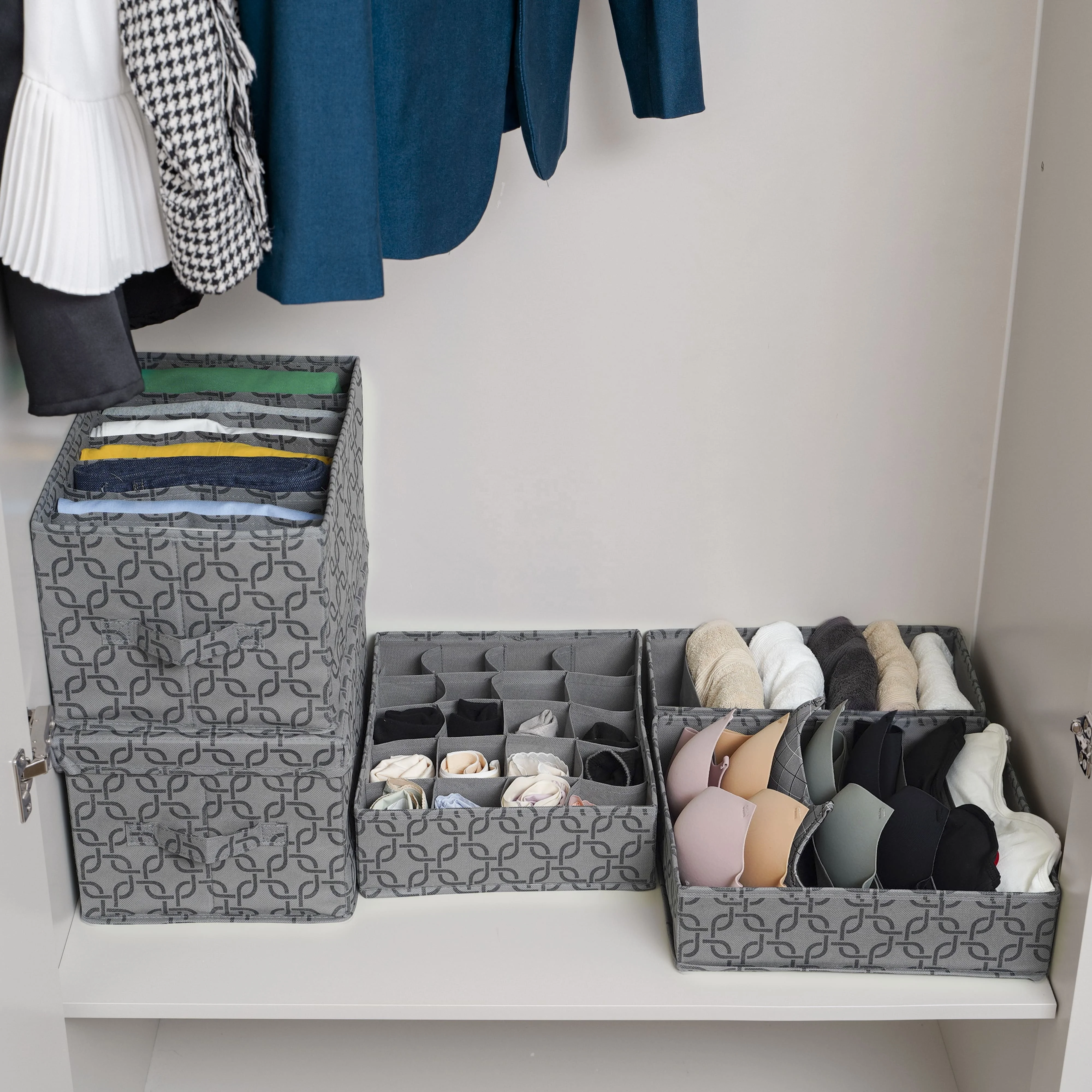 MA26.1 Set 2 Fabric Storage Bins & Boxes Foldable Organizer for Clothes Books Kids Toys OEM Customized Plastic Factory Price