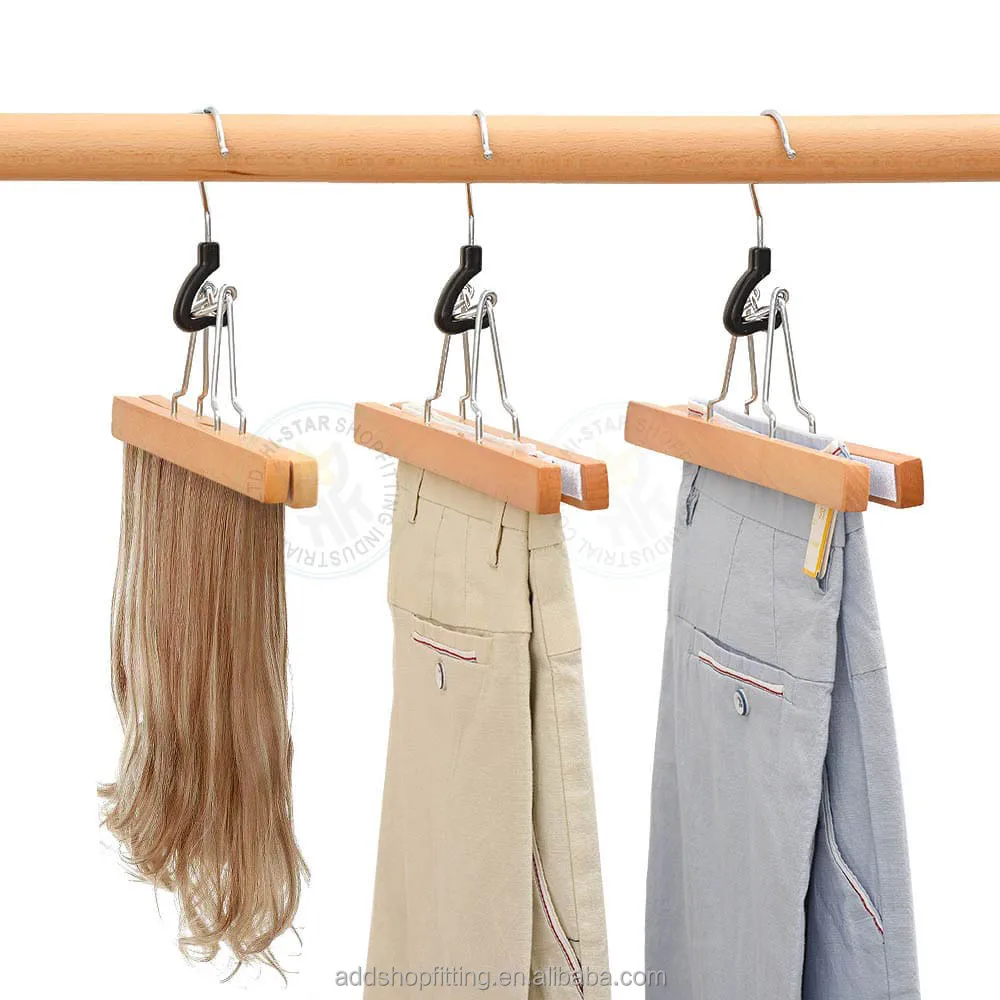 Деревянная вешалка для наращивания волос с логотипом на заказ 30 см