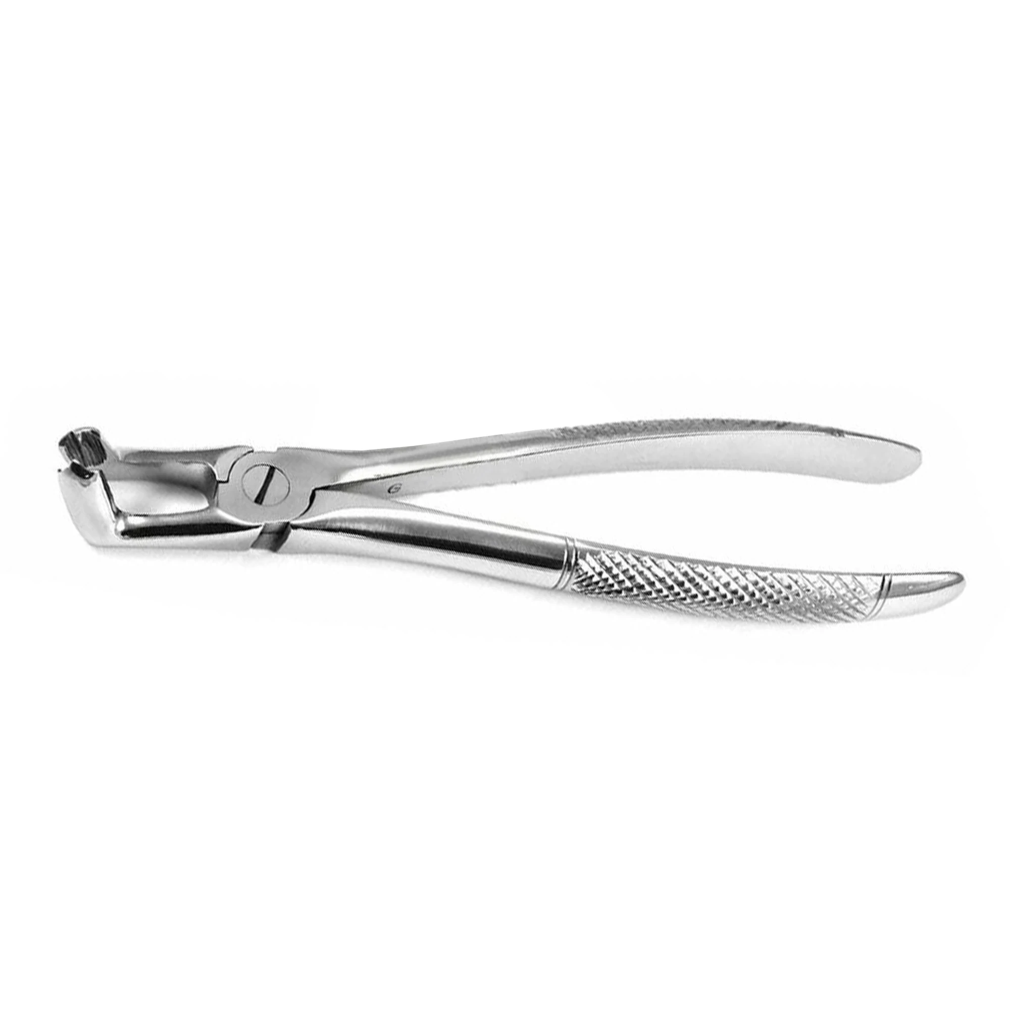 Silver Color Excellent Polished End Dental Tooth Extraction Forceps Lower Root Pick Up Removing Dental Atraumatic Forceps