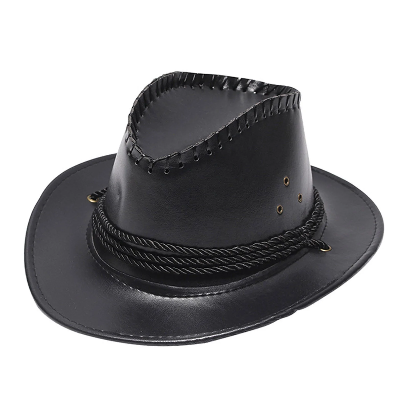 Customized Red Color Cowboy Hats  Genuine Leather Cowboy Hats for Men and Women Wholesale New Design Cowboy Hat Leather
