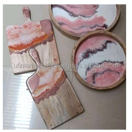  Прямоугольная доска для пиццы из смолы и дерева акации с ручкой оптовая продажа