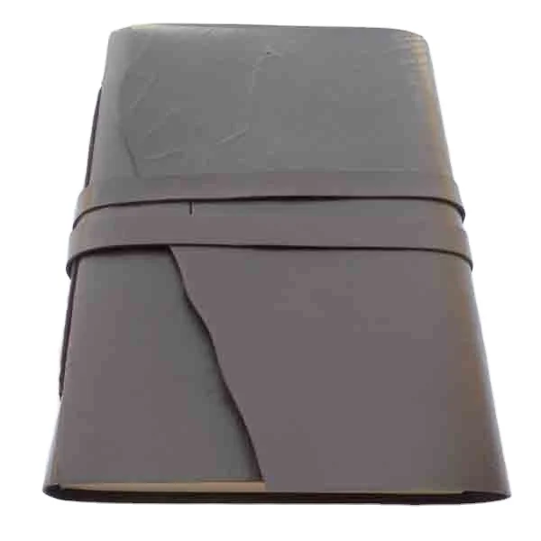 Handmade Recycled Hand Crafted Gypsy Style Cotton Paper Notebook A5 with Matching Leather Strings Journal Diary for Writers