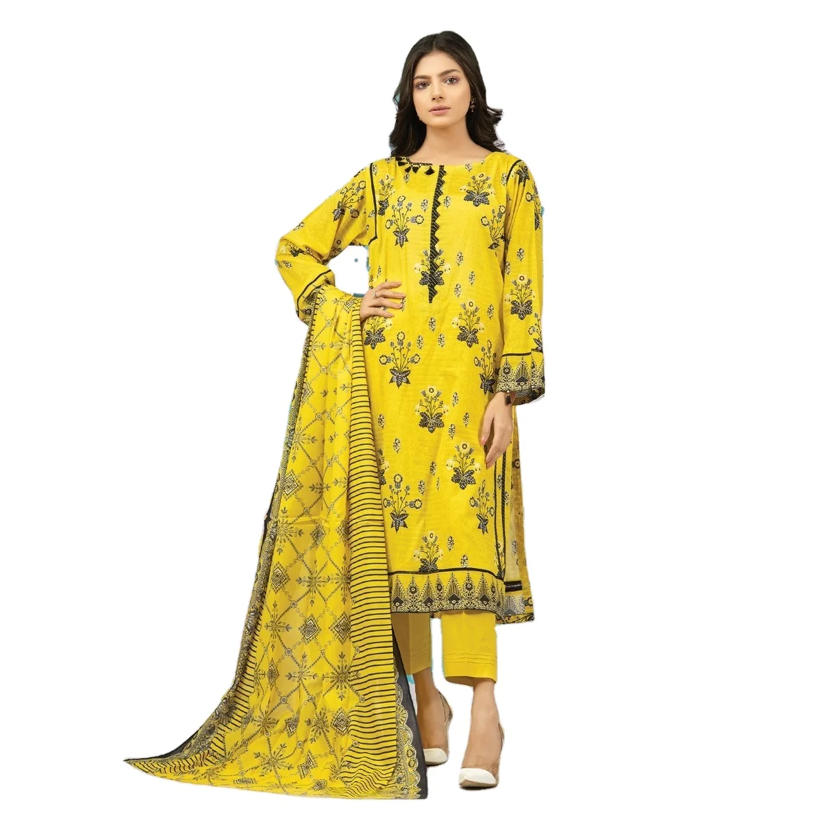 Premium Quality 2022  Wholesale pakistani ladies casual party wear shalwar kameez customized color size best stitching Quality