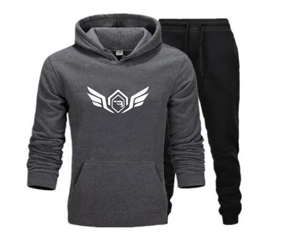 Oem Custom Men Plain Hooded Jogging & Casual wear Cotton fleece Sweatsuit / Tracksuit