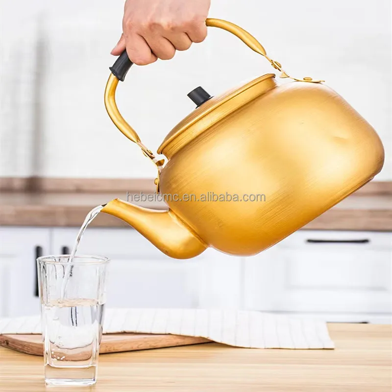 Factory Direct Sales Aluminum Yellow Kettle ,Aluminum Teapot Hot Sale Large Capacity Gas Water Kettle