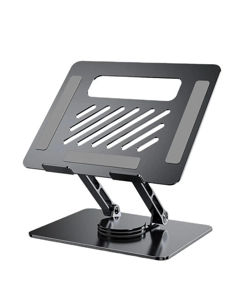 Aluminum Laptop Stand for Desk Adjustable Computer Stand with 360 Rotating Base Ergonomic Laptop Riser Notebook Stand 890g L305