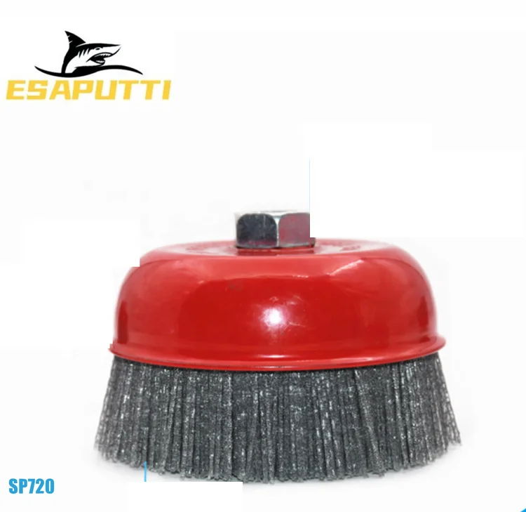 Abrasive Wire Nylon Wheel  Adhesive Brush Wood Polishing Tool  For Angle Grinders