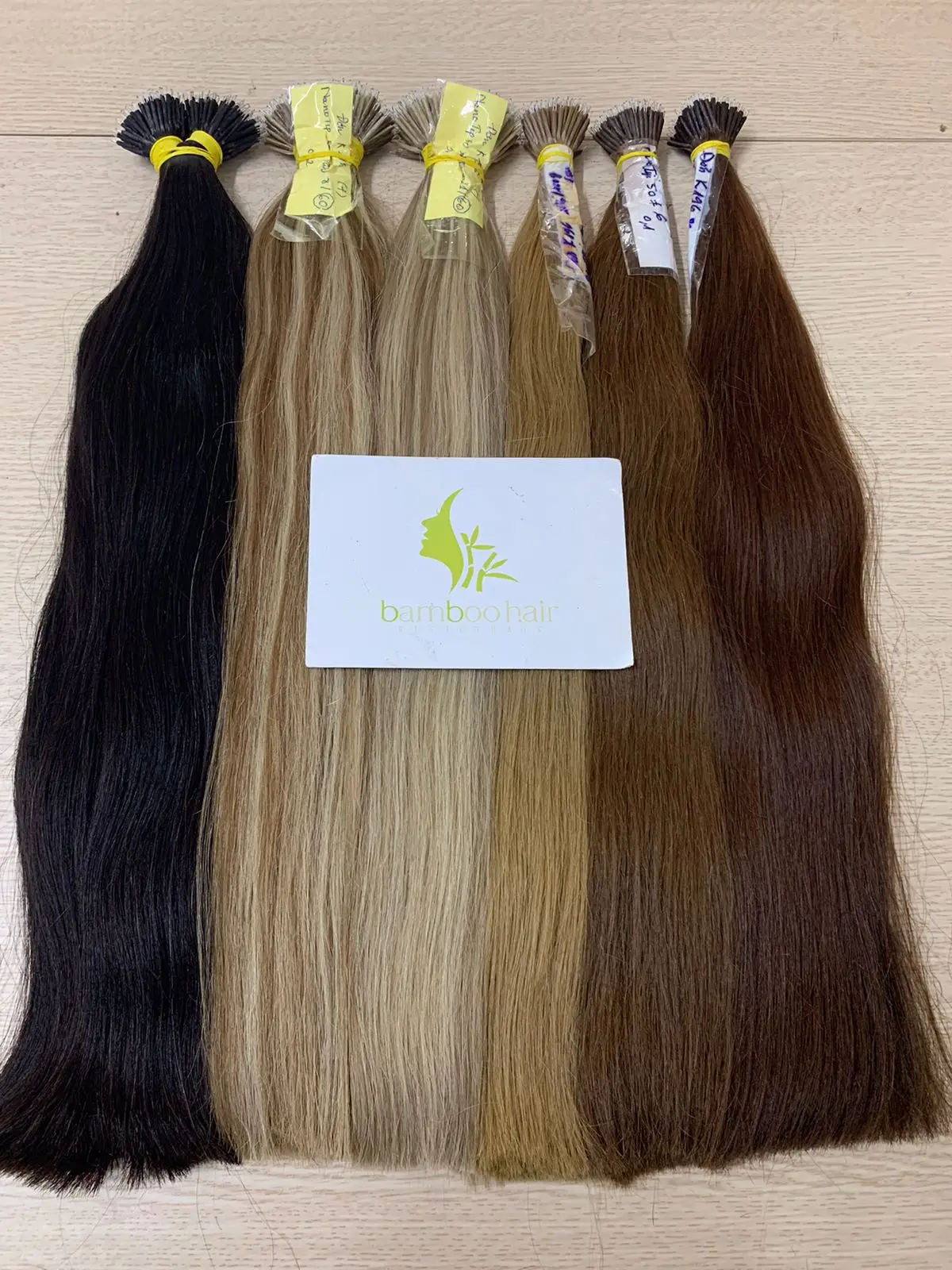 Keratin - I/U/V/Flat/nano tip human hair extention in Bamboohair company in Viet nam with high quality and full colors