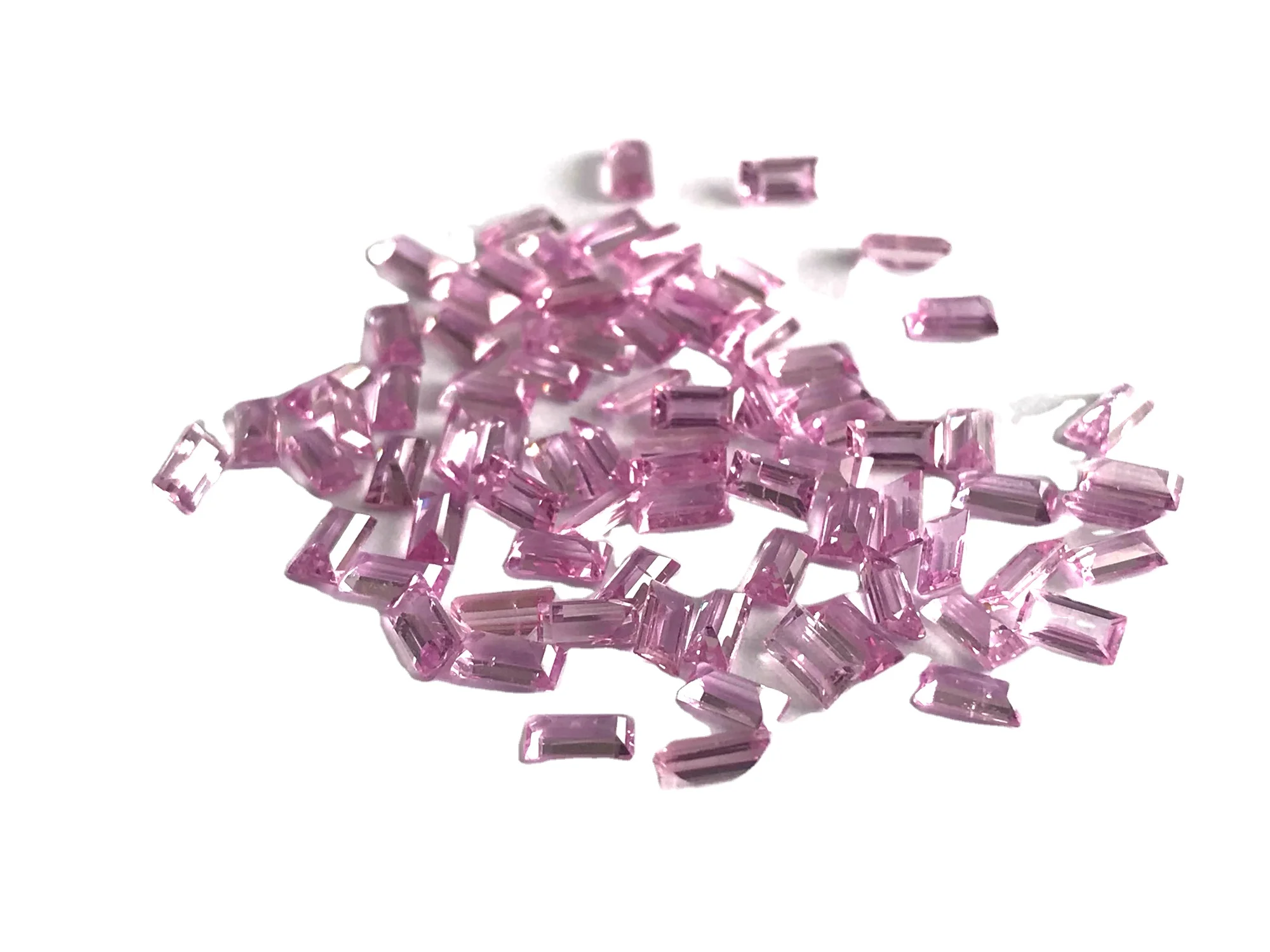 4x2mm Natural Pink Sapphire Baguette Faceted Loose Gemstone For Jewelry Making Wholesale Price Natural AAA Top Quality Gemstone