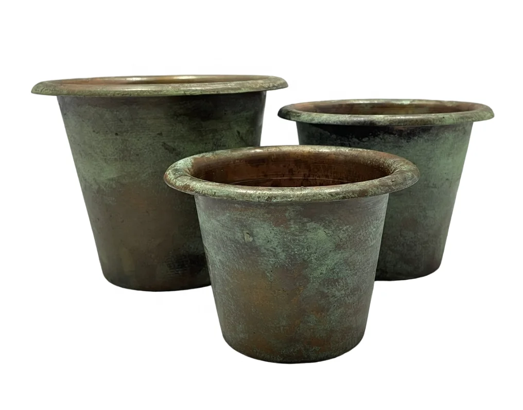 Gold Aluminum Darrius Planter for outdoor and indoor Garden and home Decoration Customizable