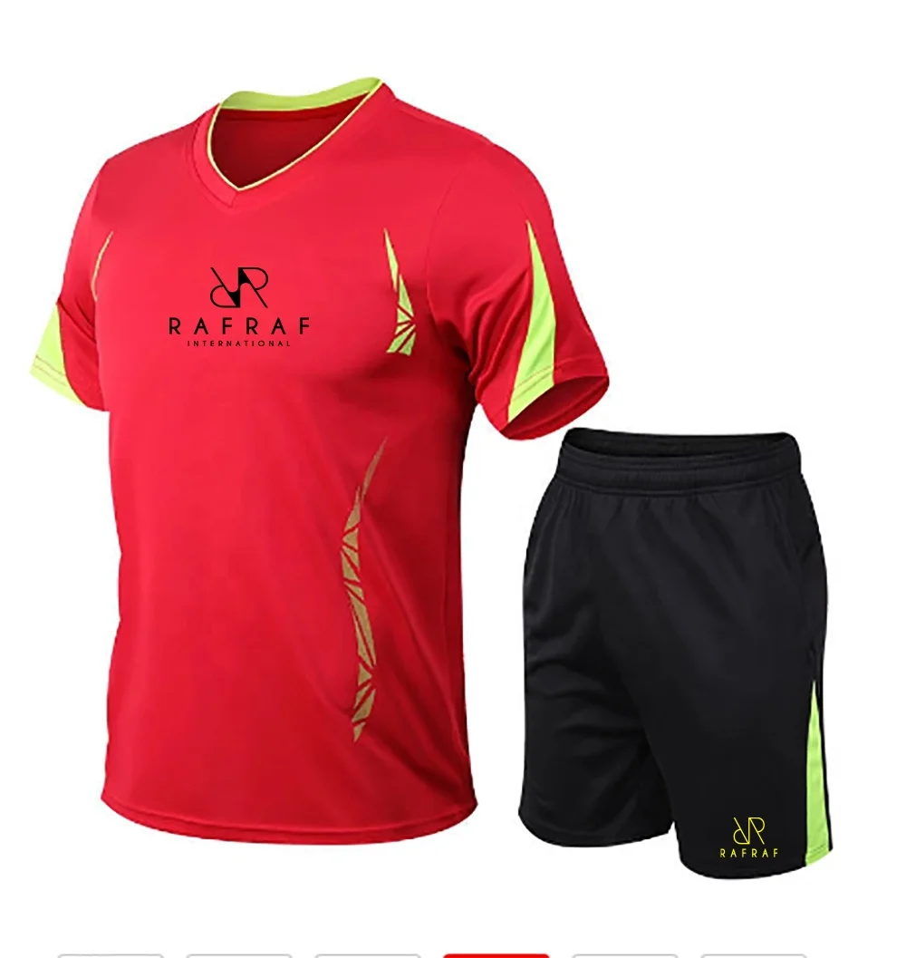 Новые футбольные Джерси для мужчин спортивный костюм футбола с коротким рукавом тренировочный летняя футболка шорты спорт