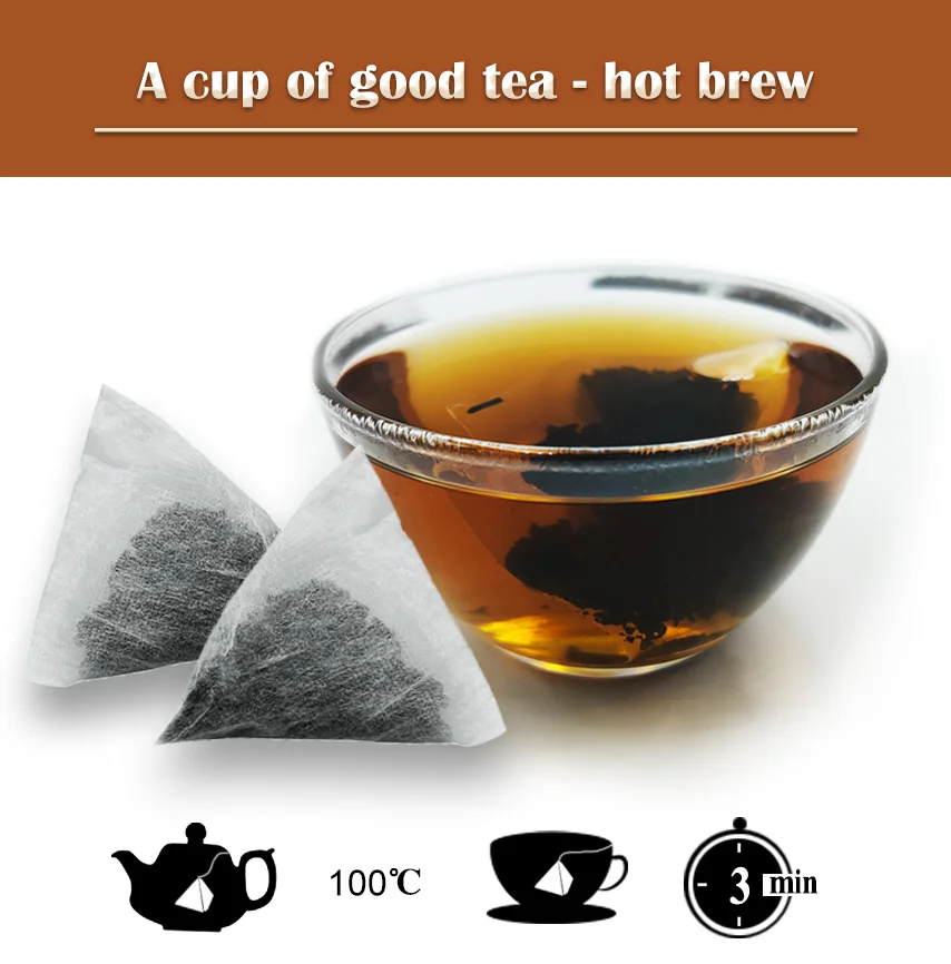 Треугольные чайные пакетики Puer Raw Tea PLA (6 пакетов в картонной упаковке)