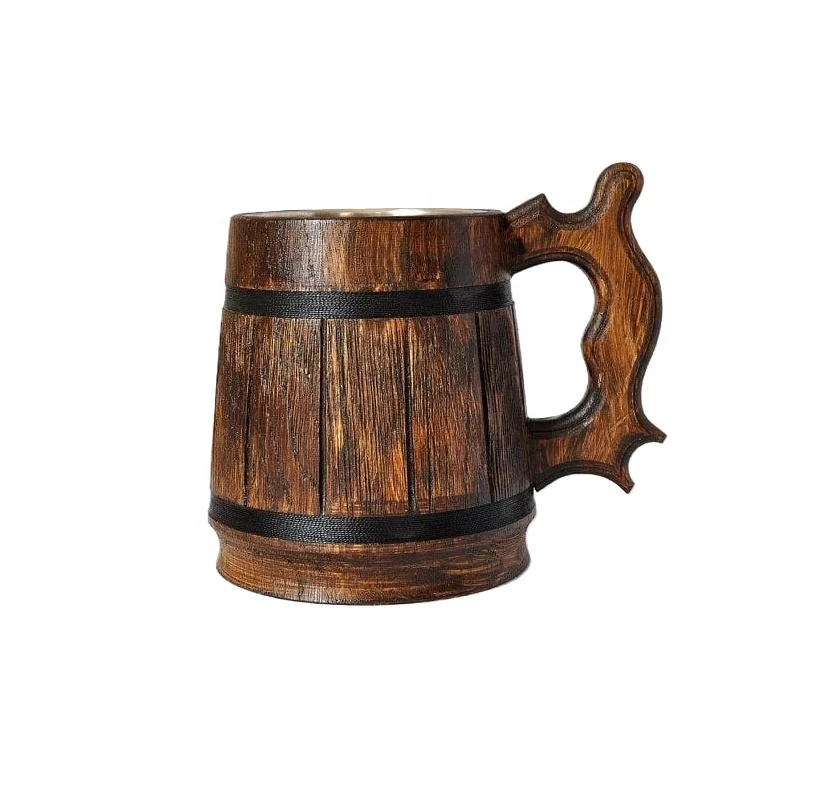 Best Selling Eco-Friendly Wooden Tankard Natural Wood Mug/Cup for Business Gifts Christmas Travel Mug Fathers Day Gift