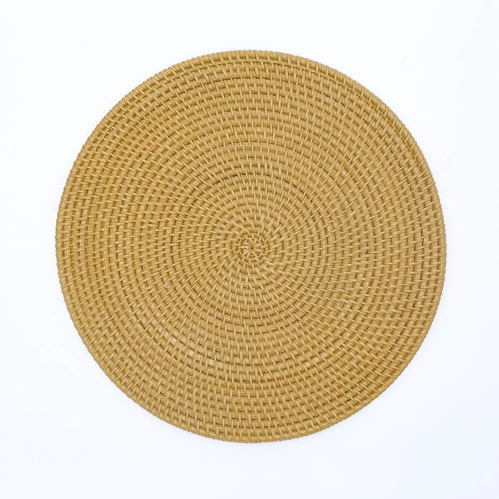 Hot Trending Color Creative Factory Direct Sales Rattan Woven Placemat Wedding Placemat Dinnerware Sets Mats Pads From Vietnam