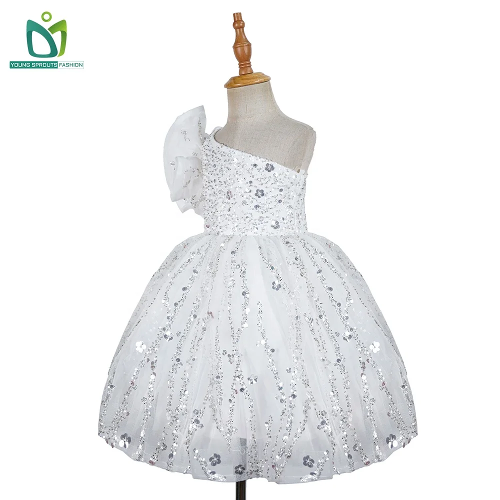 Flower Smocked New Girl Kids Dress For Girls White Party Dresses