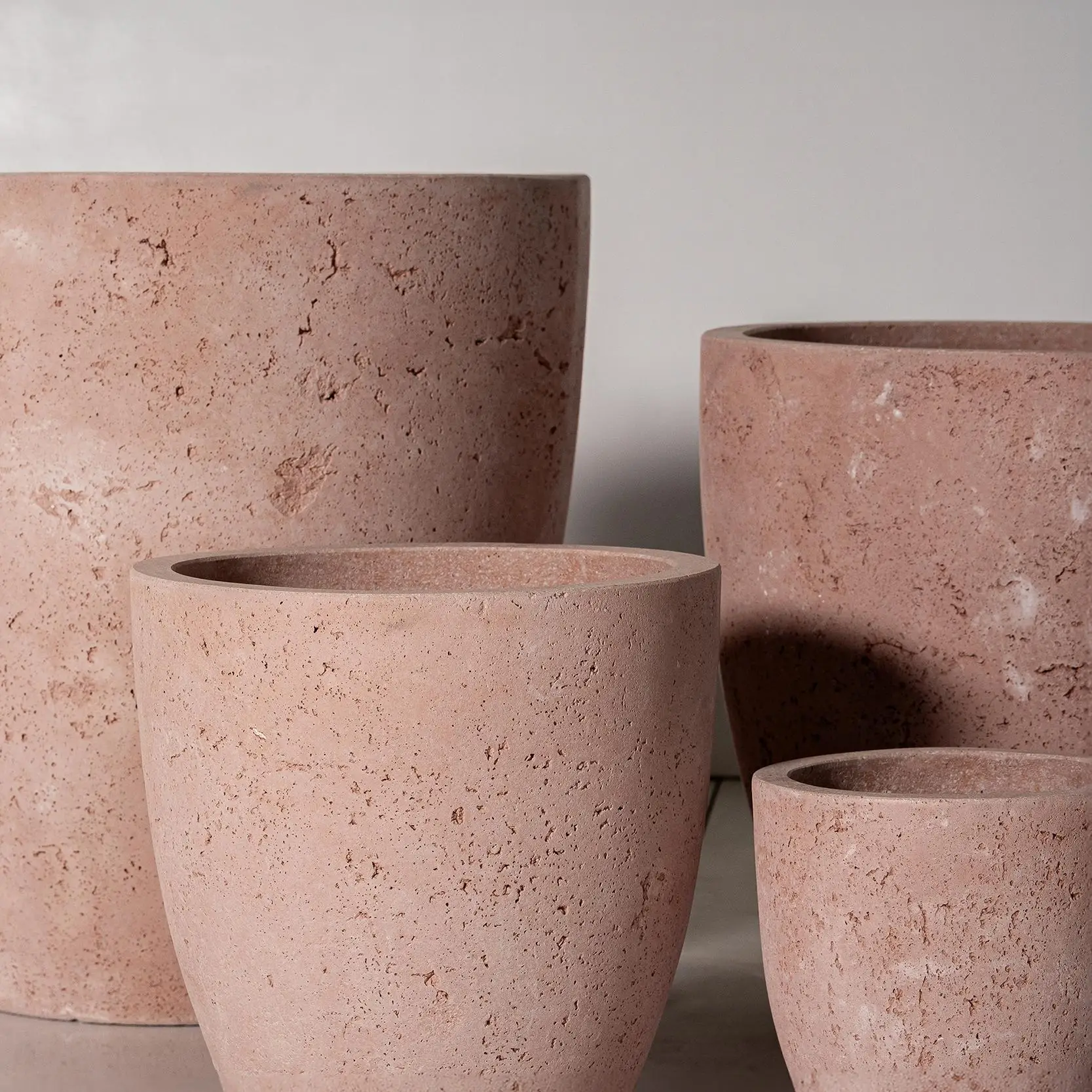 Vietnamese Origin Fiber Cement Flower Pots & Planters for Balcony & Garden Decoration Tree Pot Included