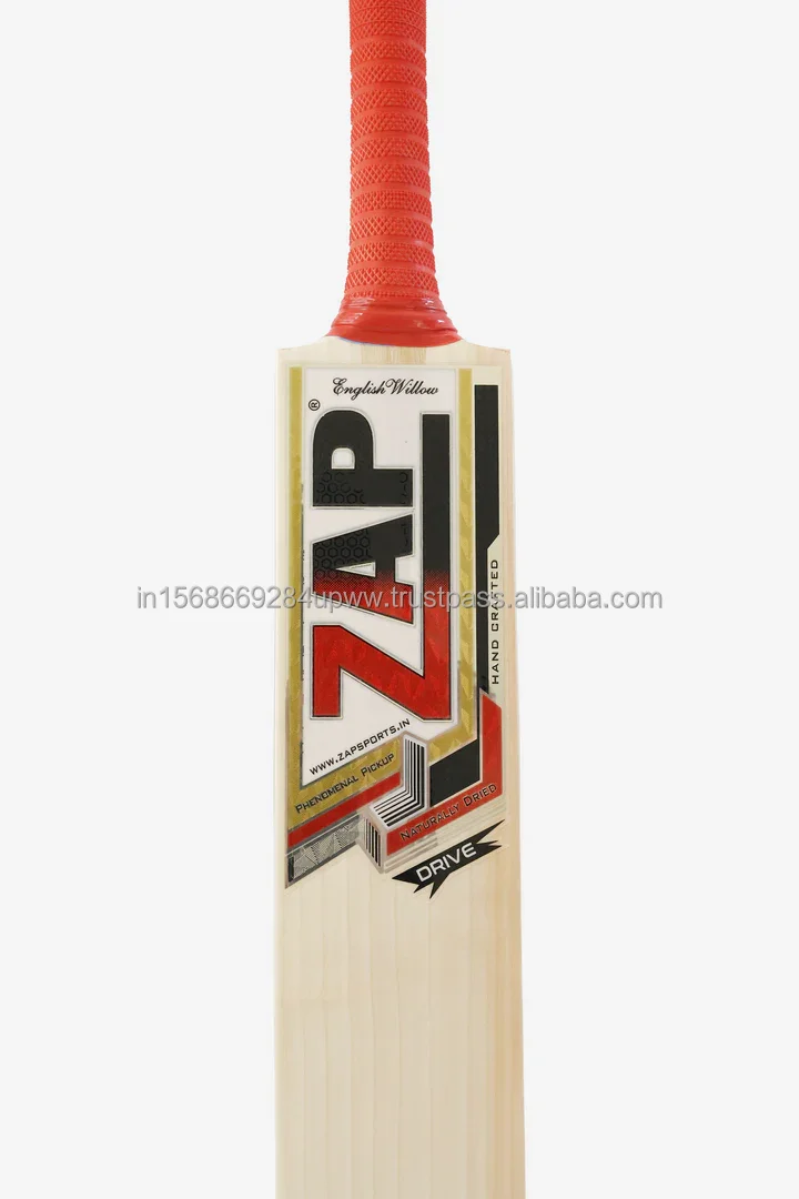 ZAP Classic Drive English Willow Cricket Bat Size 2 Made of Premium Wood and Plastic for Sports Use