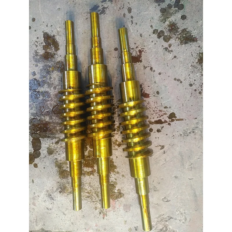 Steel Large Forging Transmission Long Worm Gear Shaft