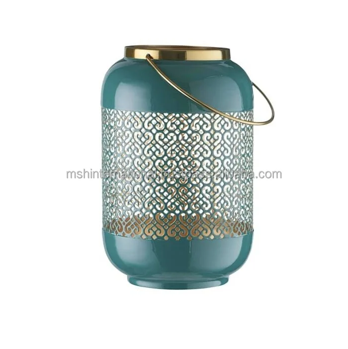 Wholesale European Style Floor Standing Wrought Iron Wind Lantern Candle Lantern Candle Holder For Home Decor