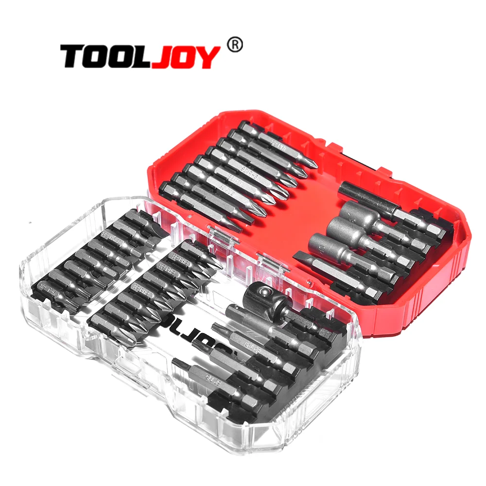 TOOLJOY Supply S2 Steel 34pcs PZ PH Screwdriver Bit Set Multipurpose Impact Screwdriver and Socket Sets for Repairing