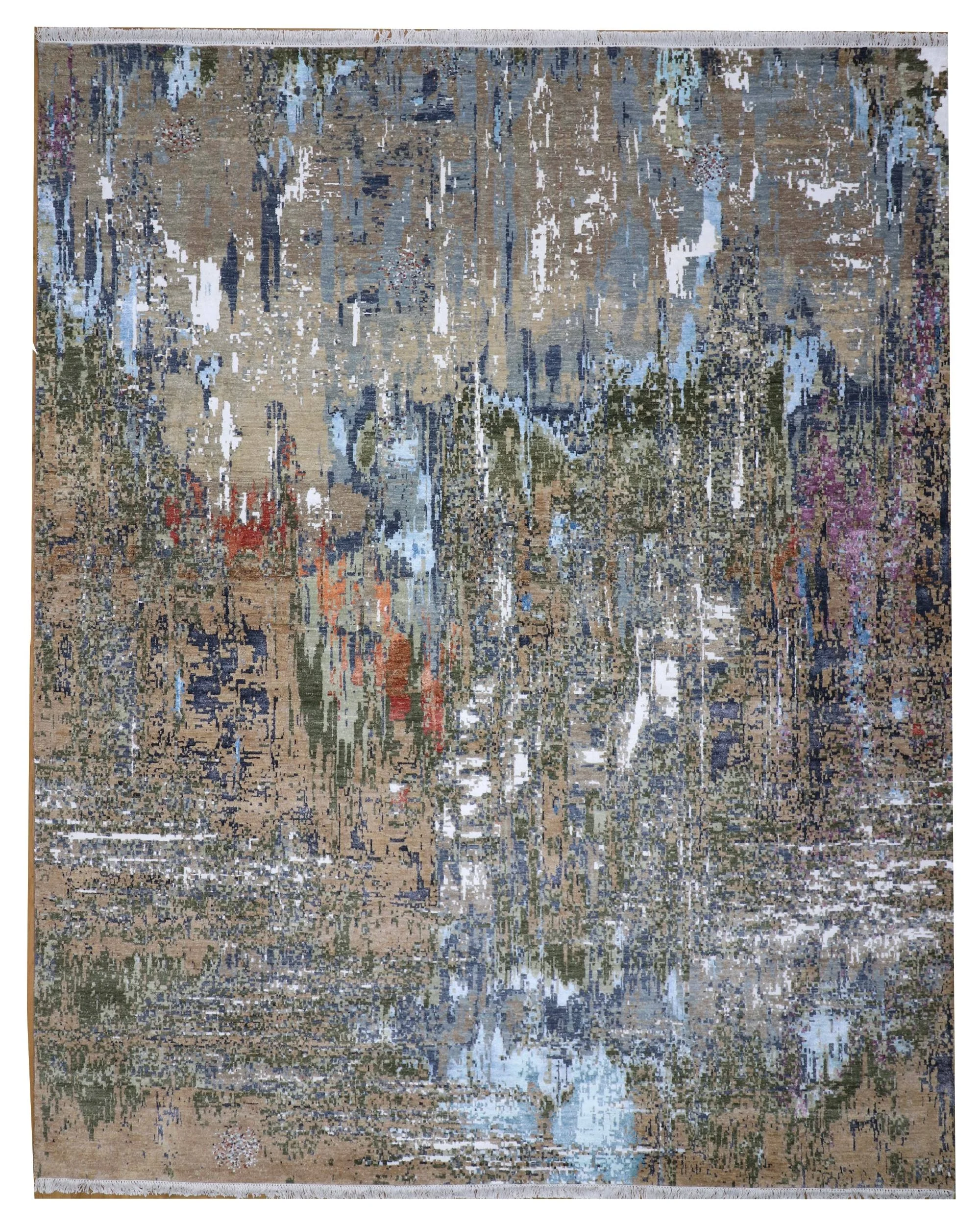 Exclusive New Modern Elegant Handmade Handknotted Wool/Bamboo Silk persian weave Knotted Rug for classy interior