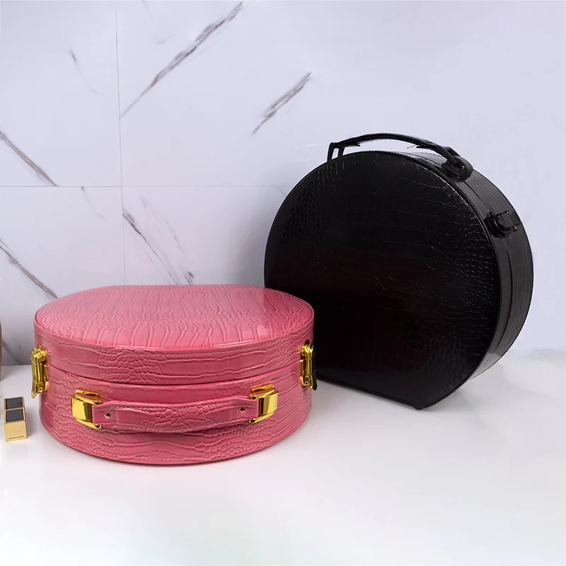 Tabletop Mirror Cosmetics Station Makeup Case with Dimmable LED Lights and Carrying handle