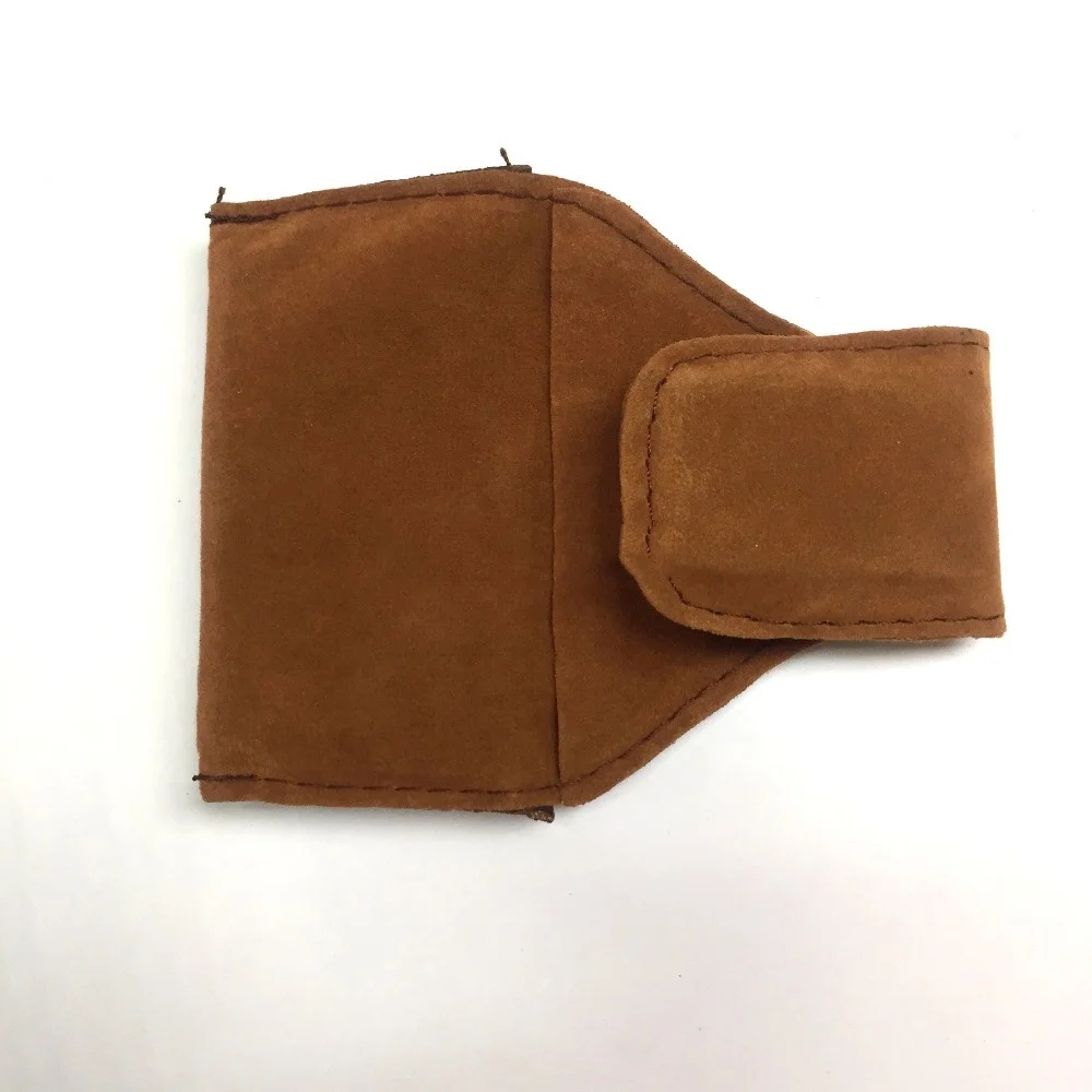 Billiards Cue Chalk Holder Pouch PU Leather Portable Pool Cue Chalk Bag