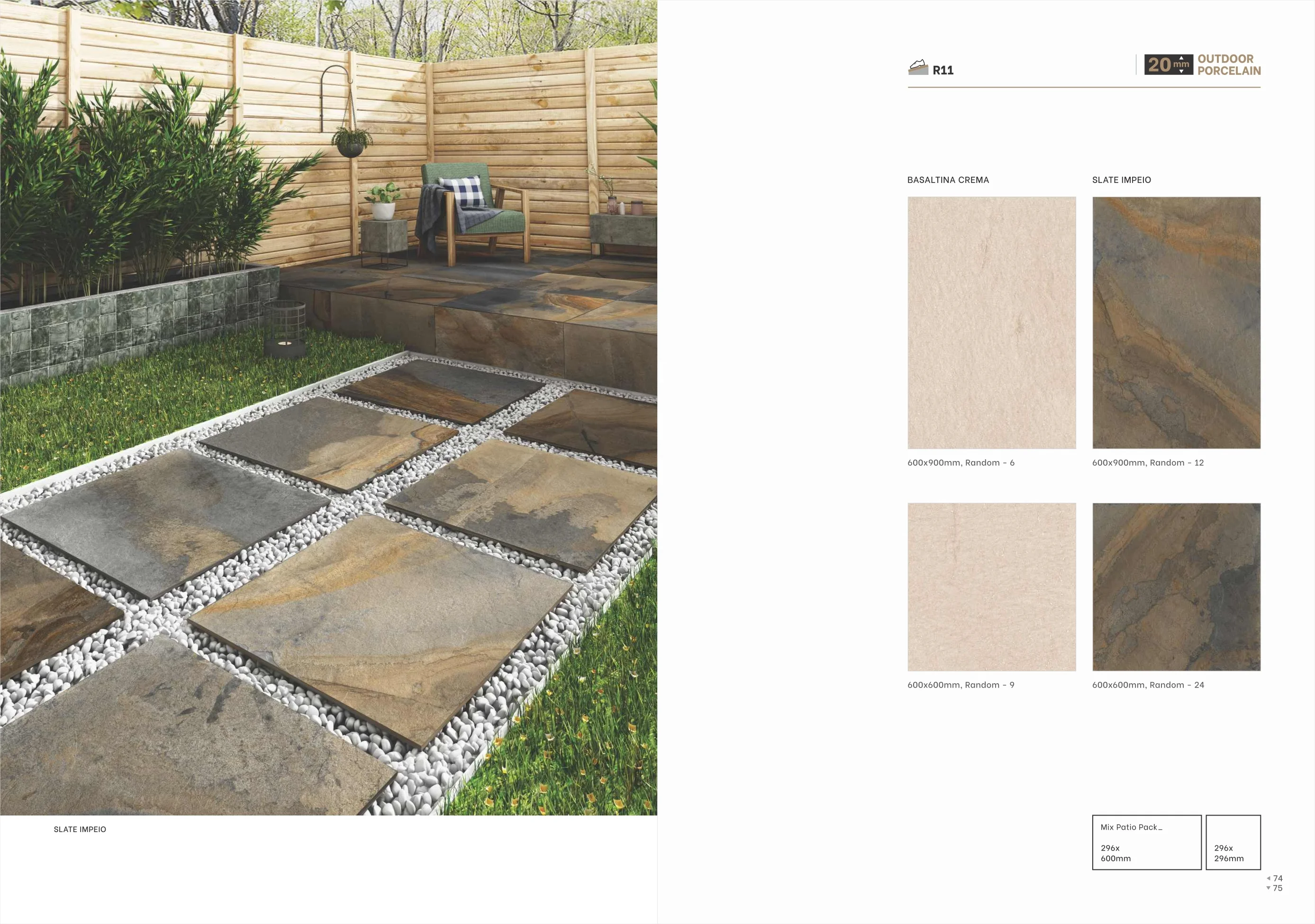 Lowest price Porcelain Paving Outdoor Tile 60x60 porcelain Stone Full Body Exterior Tiles 2cm thickness hard matt R-11 Surface