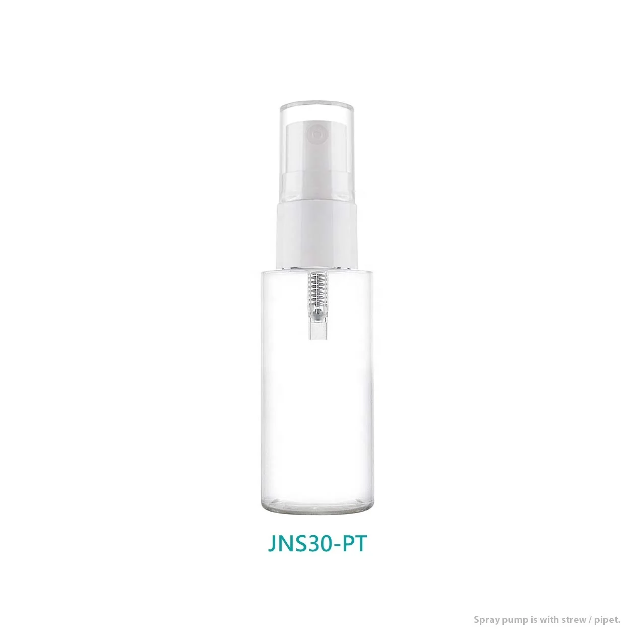 30ml PETG Plastic Bottle Round Transparent Clear Single Wall Lotion Bottle Sample for Facial Spray (JNS30-PT)