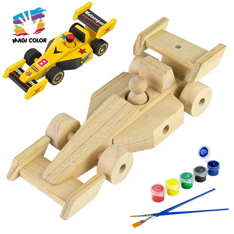 High Quality Creative Painting Assembly Wooden Airplane Craft Toy For Kids W03A159