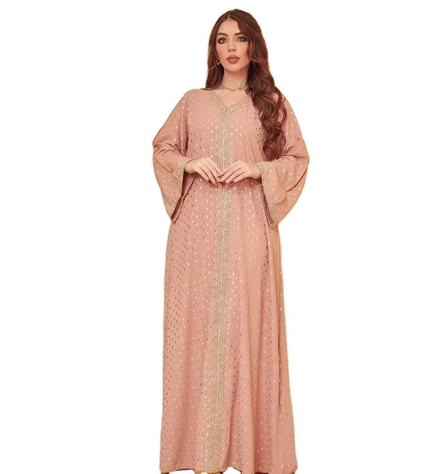 High quality Islamic clothing women Turkish Abaya Dubai Maxi Long Organza Muslim evening dress