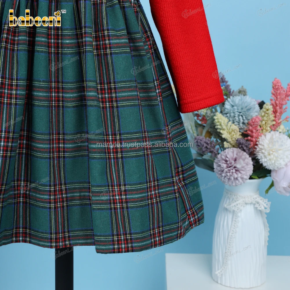 Embroidery Crochet Long Sleeve Dress Christmas Nutcracker For girls ODM wholesale smocked clothing girls smocked dresses- BB3243