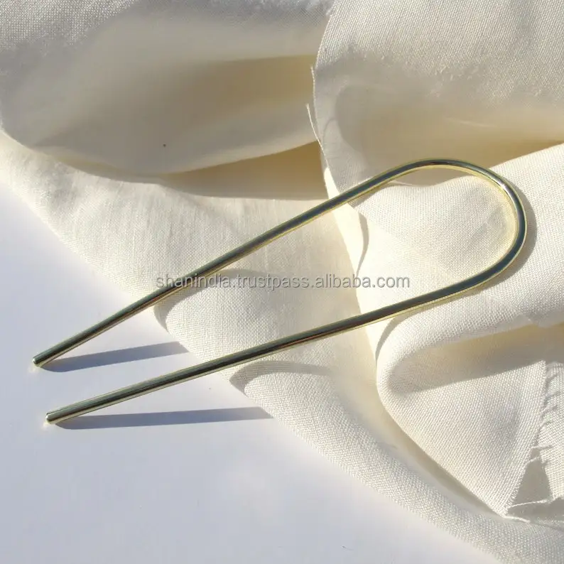 Gold Wired Brass Hair Pin Sustainable accessories Women hair accessories Hair Tie