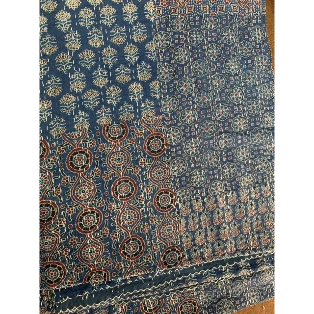 Ajrakh лоскутное покрывало большого размера ручной работы однотонное мягкое всесезонное kantha