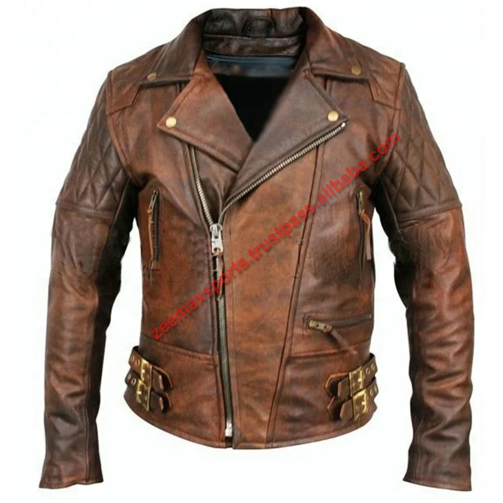 Мотоциклетная куртка из натуральной кожи