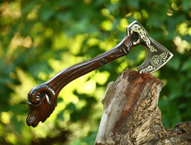 Wholesale Quality Handmade High Carbon Steel Axe Head Viking Axe Hatchet Axes Hatchets Carbon Steel