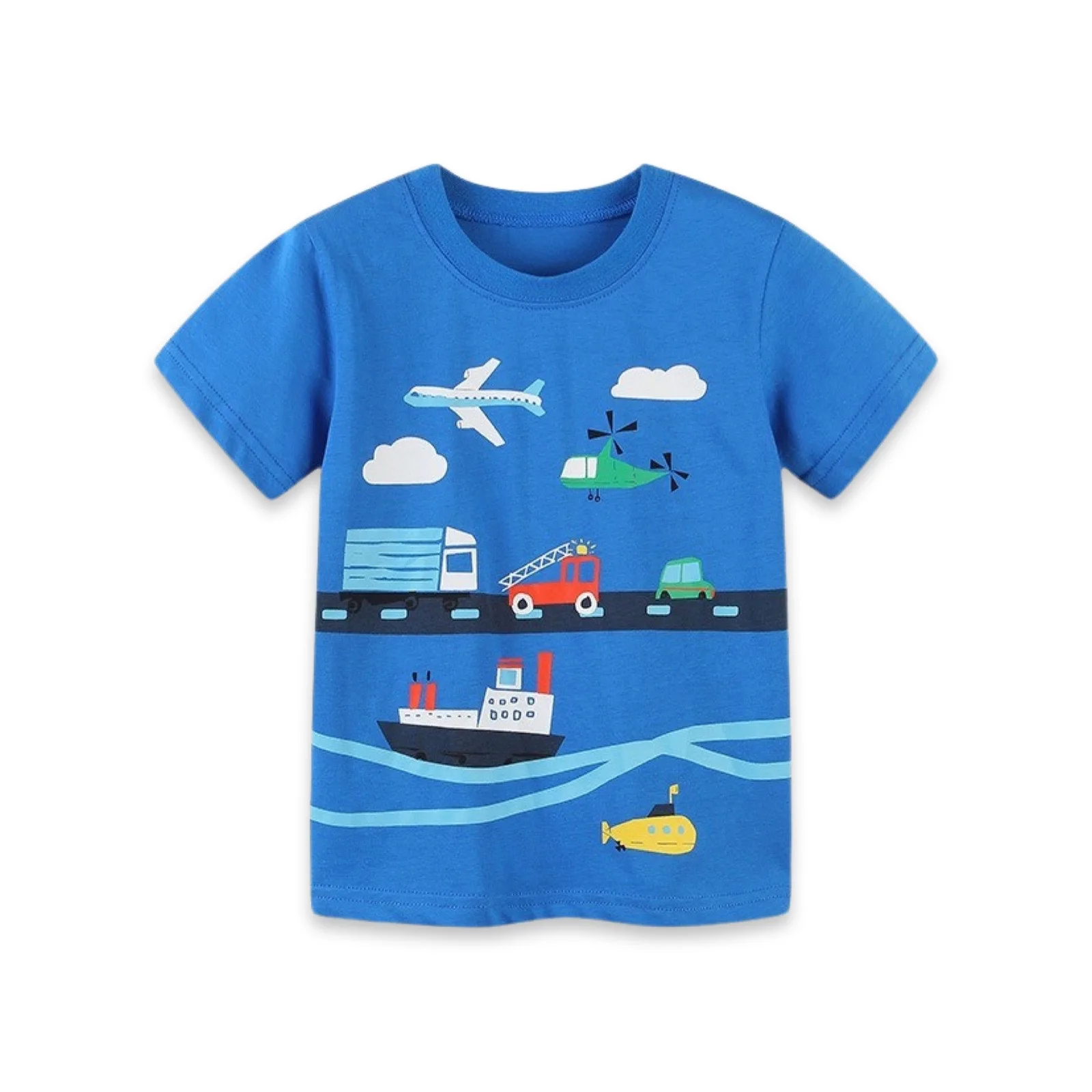 Toddler Clothes 2-8 Years t-shirts for boys Short Sleeve Children Top Cartoon Car Print kids tshirt