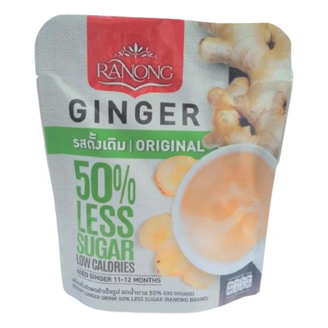 Best Selling 100g Ranong Brand Instant Ginger Tea Powder Original Flavor Less Sugar for Drink Beverage Thailand Made in Thailand