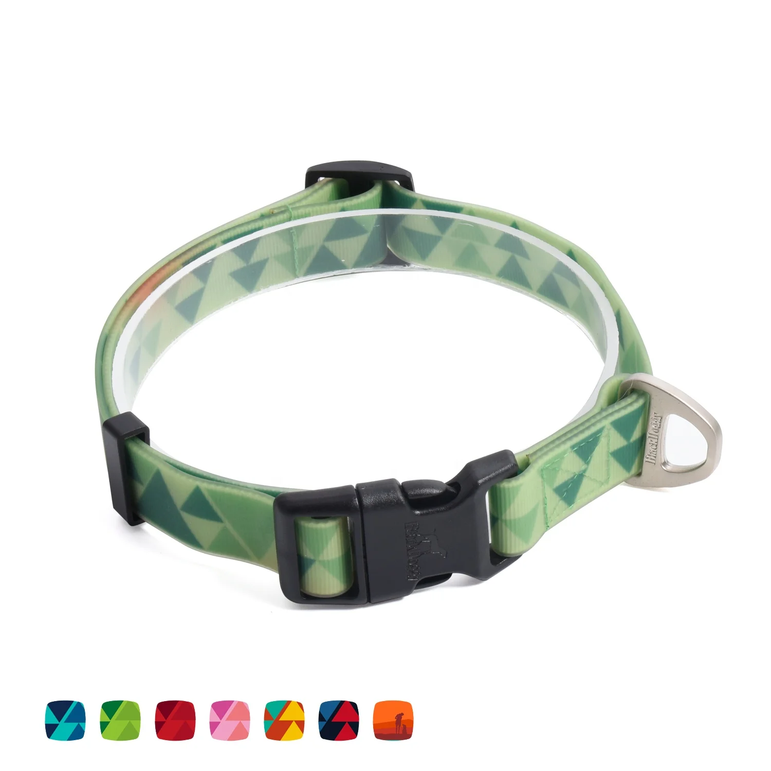 personalized logo metal buckle luxury adjustable waterproof training pet dog collar set accessories