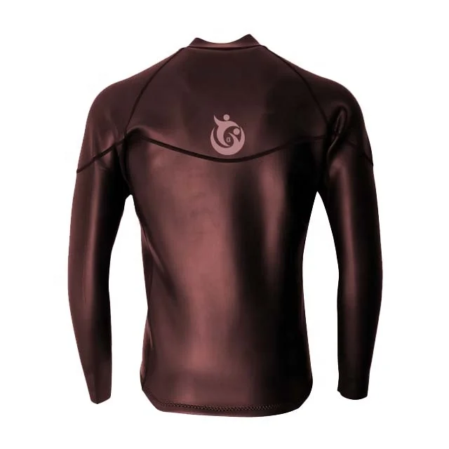 Men Long Sleeves Workout Jacket Neoprene Keep Warm Wetsuit tops for Snorkeling Surfing Watersports