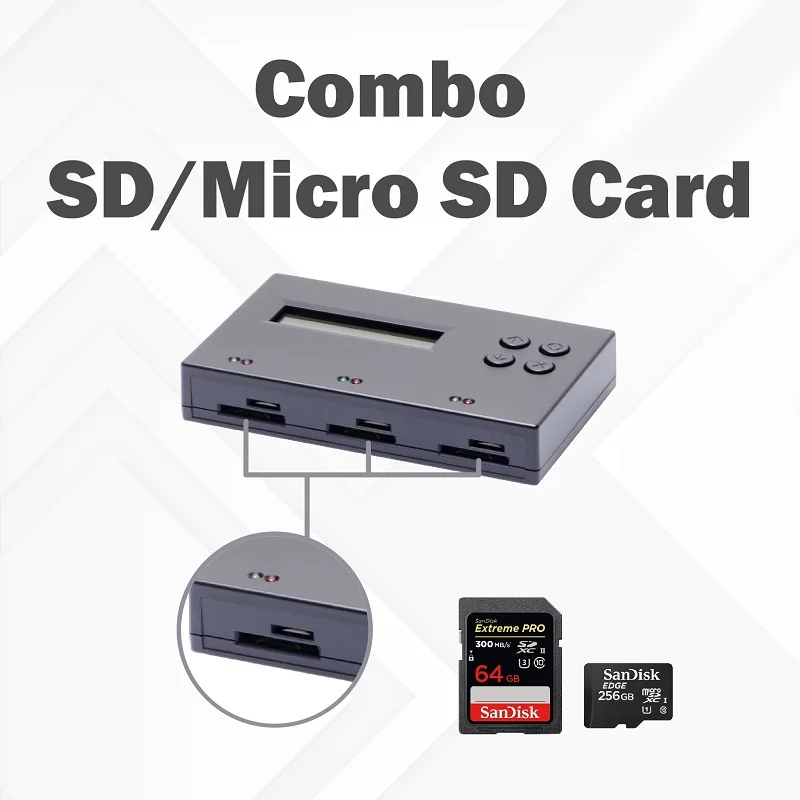 1 to 2  1.5 GB/min Standalone SD/TF Card Cloner & Data Eraser