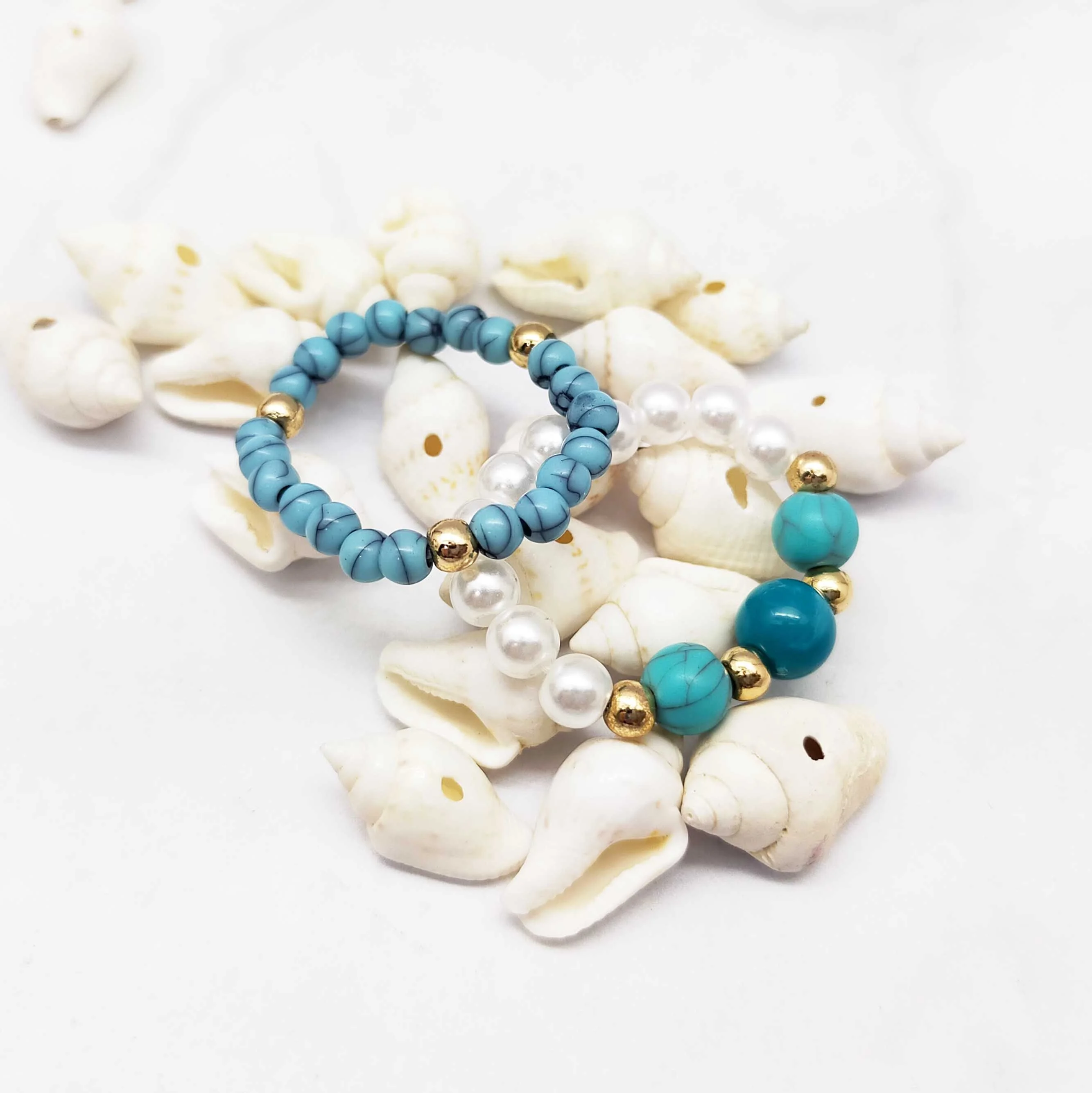 Fashion  Fancy Jewelry  elastic cord beads ring for women girl