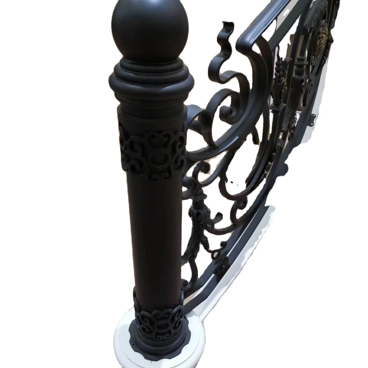 Morden wrought forging  iron stair railing/modern iron railing designs