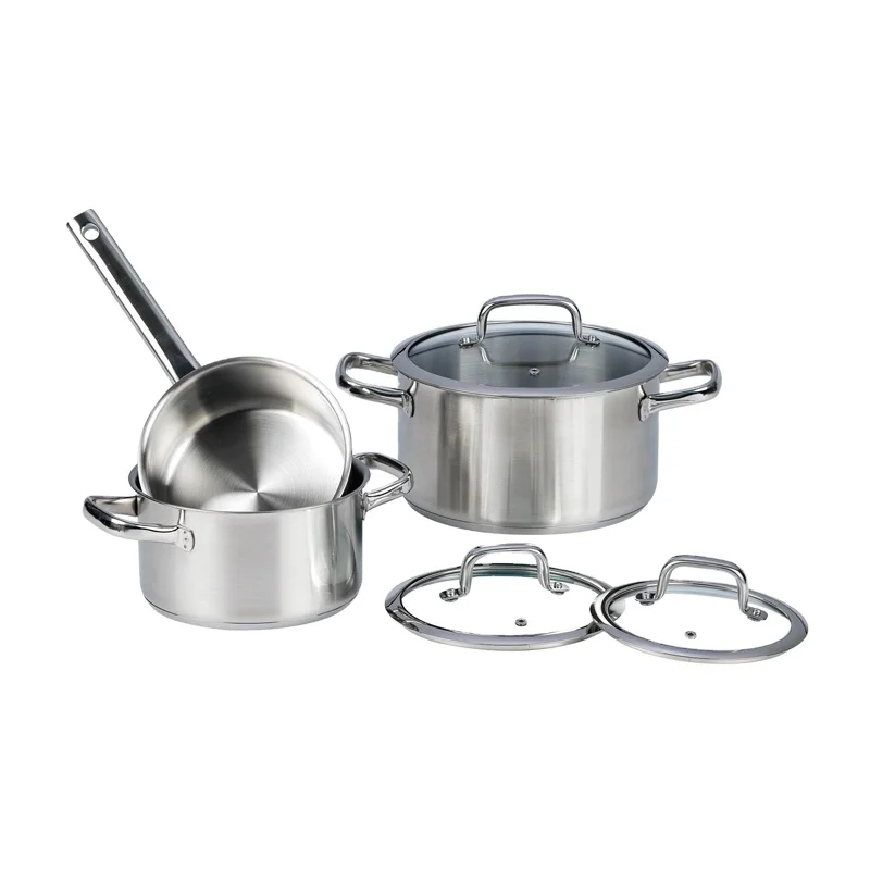 Оптовая продажа, кухонная посуда Axa, набор кастрюль и сковородок, кухонная посуда от производителя, индукционные наборы посуды из нержавеющей стали