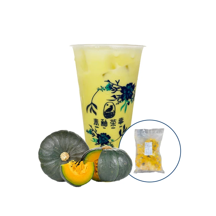 bubble tea ingredients franchise offer fresh sliced frozen fruit pumpkin